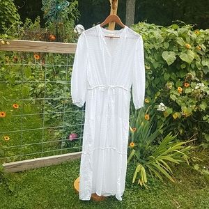 White cotton long dress
